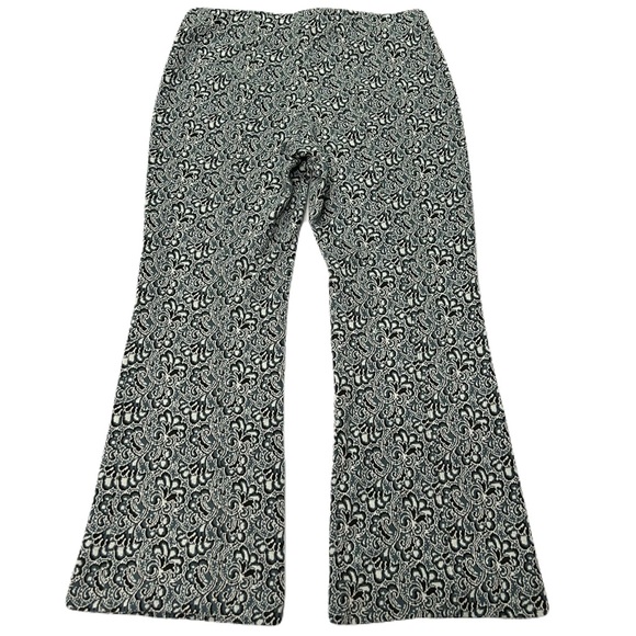 Anthropologie Maeve Margot Kick Flare Crop Pant M Pull On Stretch Paisley Office - Picture 6 of 13